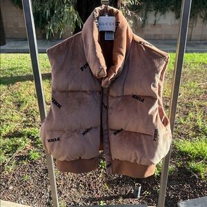 PINK Victoria's Secret Brown Puffer Vest